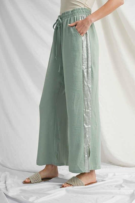 Sage Metallic Pants