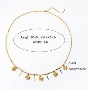 Sunflower Shell Waist Chain