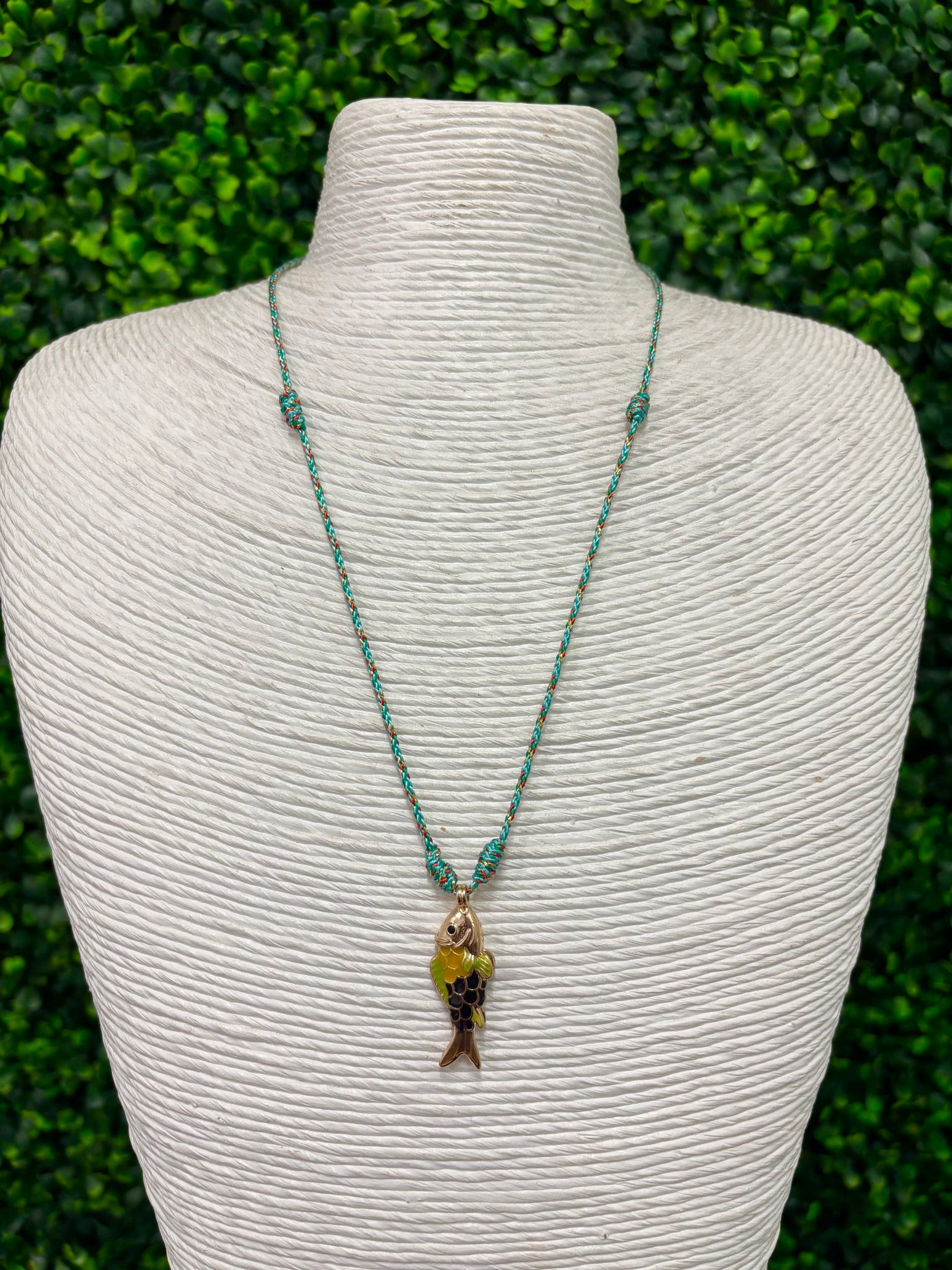Fish  Pendant Rope Necklace