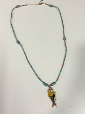 Fish  Pendant Rope Necklace