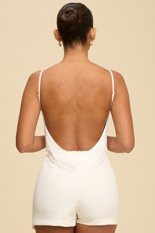 Fringe Open Back Top – BlissBoutiquePR