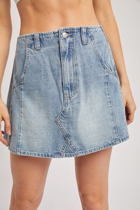 Tani Washed Denim Skirt