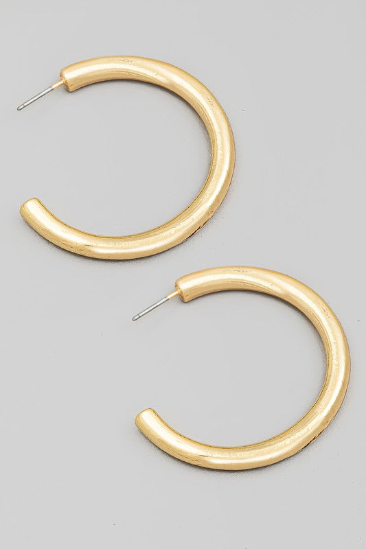 Circle Tube Hoop Earrings
