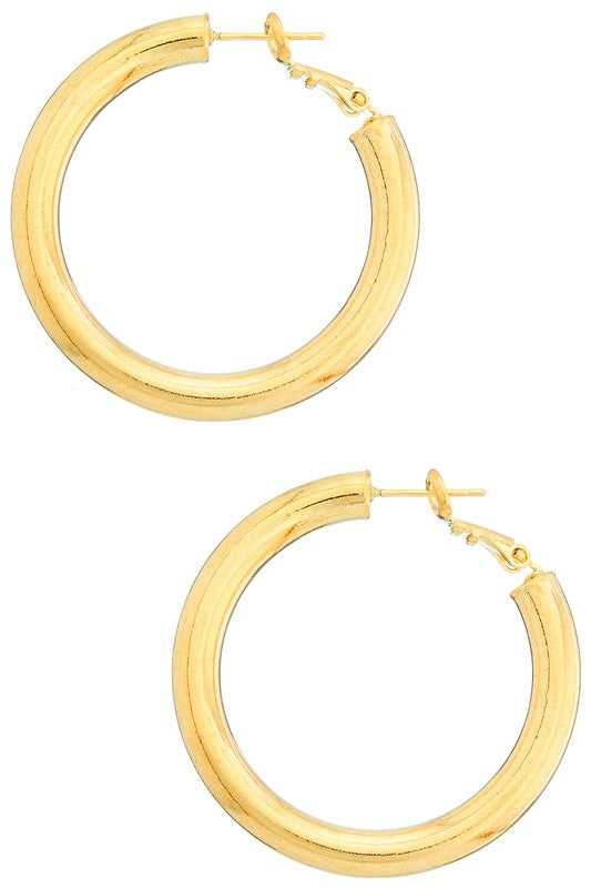 HOLLOW HOOP EARRINGS